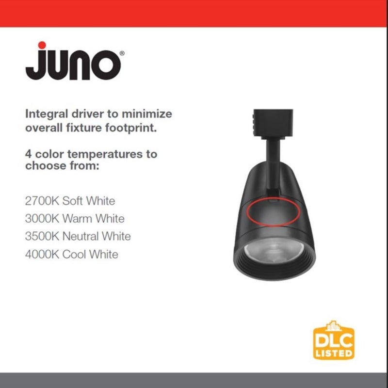 Juno Lighting R600L G2 3500K 80CRI PDIM FL BL Dimmable 9.5W LED Trac Head, 50W Equivalent, Black, Regular Flood Gen 2 - Image 3